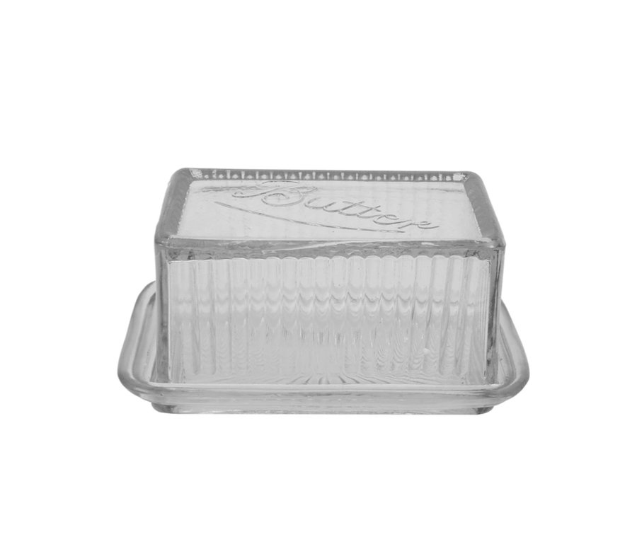 Pressed Glass Butter Dish - Foundation Goods