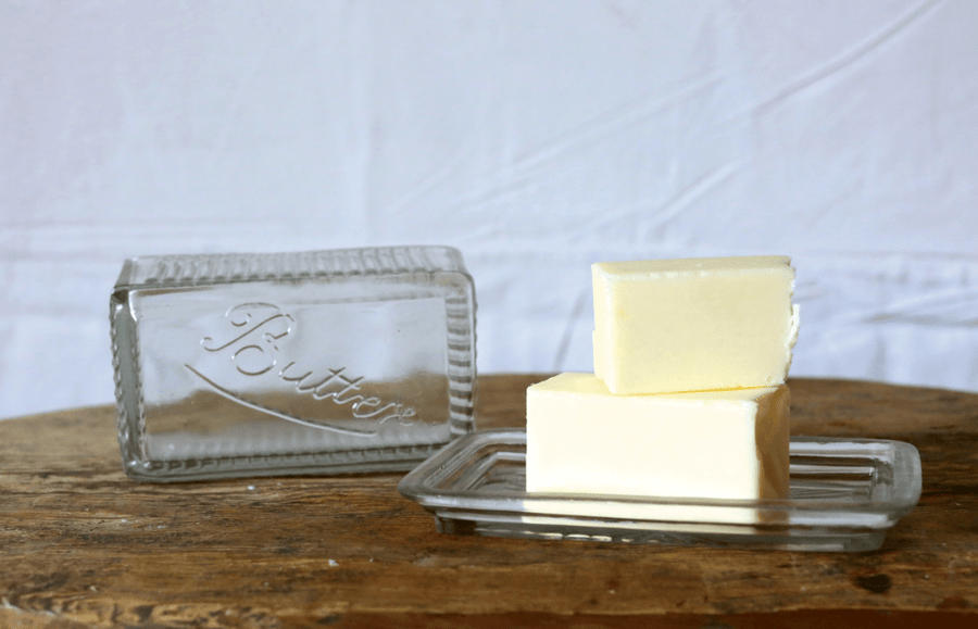 Pressed Glass Butter Dish - Foundation Goods