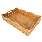 Rattan Scallop Collection Rectangular Tray - Foundation Goods