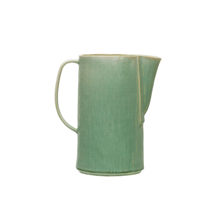 Sea Green Stoneware Pitcher - Foundation Goods