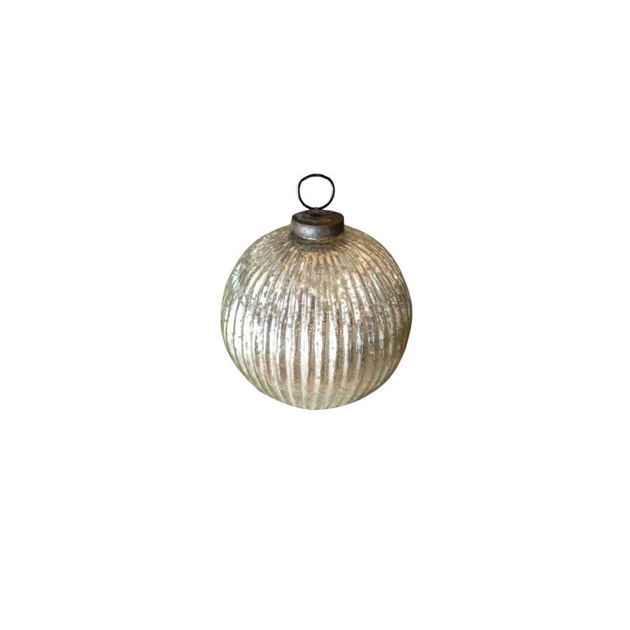 Silver Ribbed Ornament - Foundation Goods