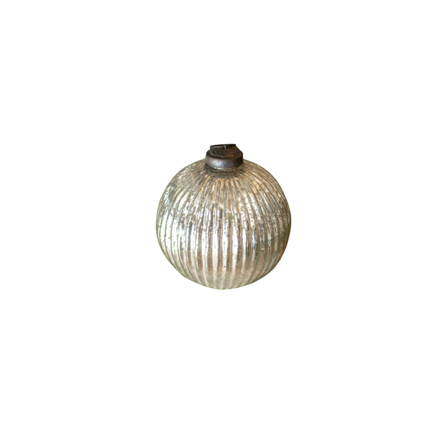 Silver Ribbed Ornament - Foundation Goods