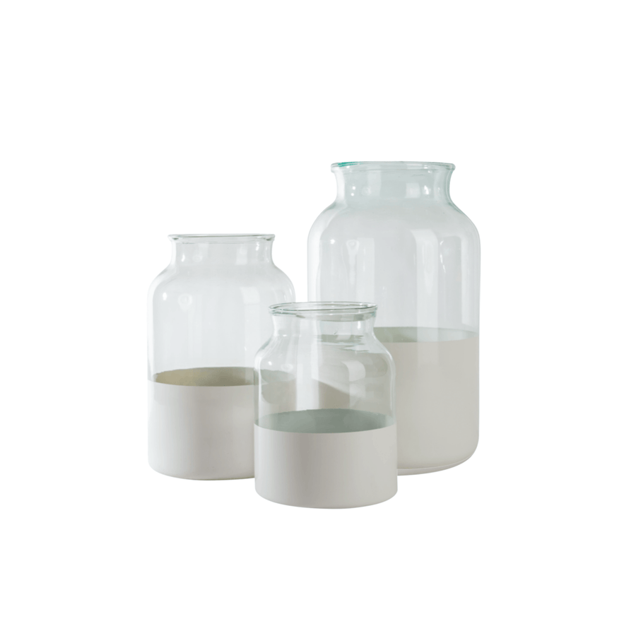 White Colorblock Jar - Foundation Goods