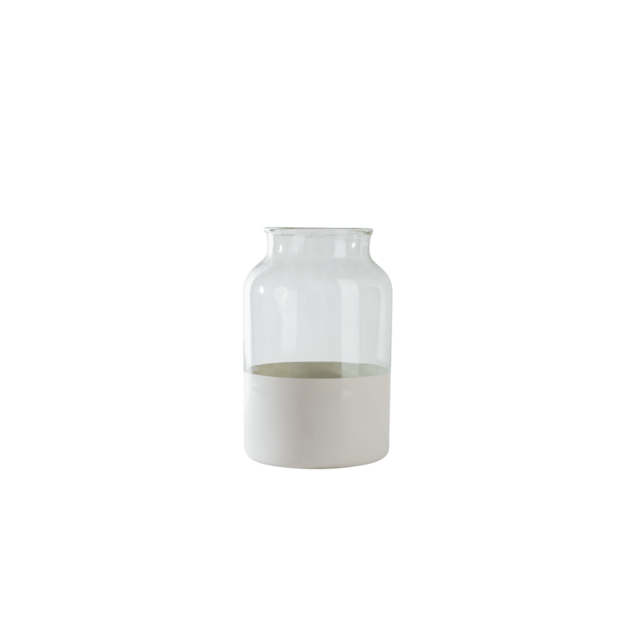 White Colorblock Jar - Foundation Goods