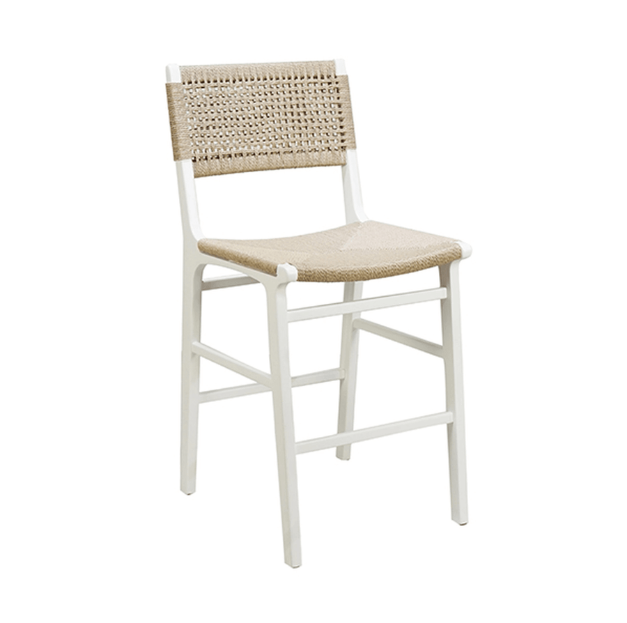 White Lucca Counter Stool - Foundation Goods